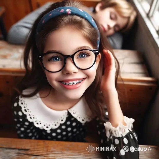 French Girl in Vintage Dress on Rustic Bench – AI Generated Video | Hailuo AI