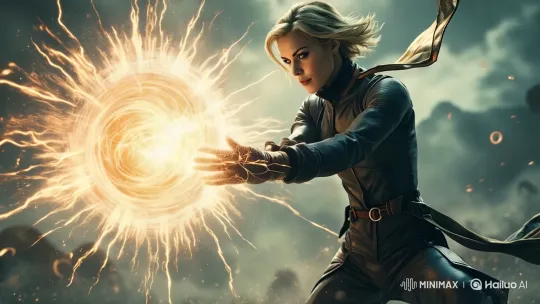 Golden-Haired Warrior's Lethal Combat Display – AI Generated Video | Hailuo AI