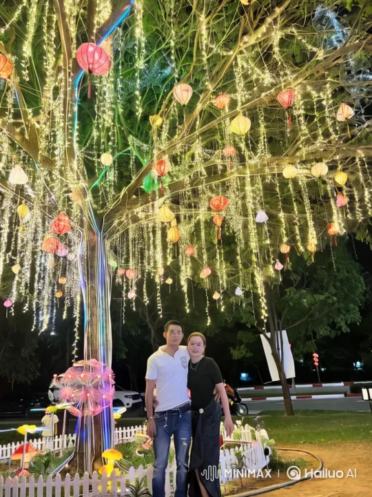 Couple Performs Martial Arts Under Illuminated Tree – AI Generated Video | Hailuo AI