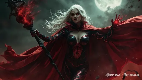 Mystical Sorceress Wields Dark Magic with Seductive Power – AI Generated Video | Hailuo AI