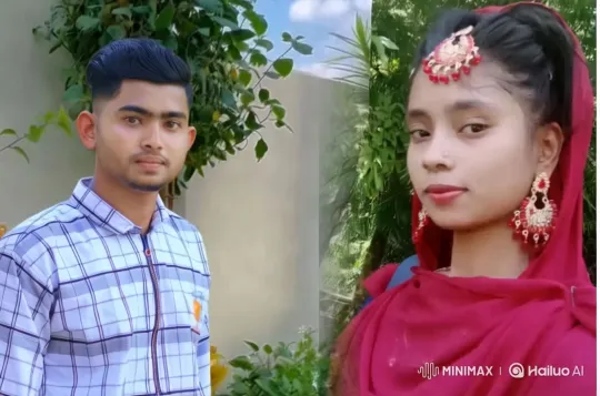 Couple's Intimate Lip Kiss in Serene Garden Setting – AI Generated Video | Hailuo AI