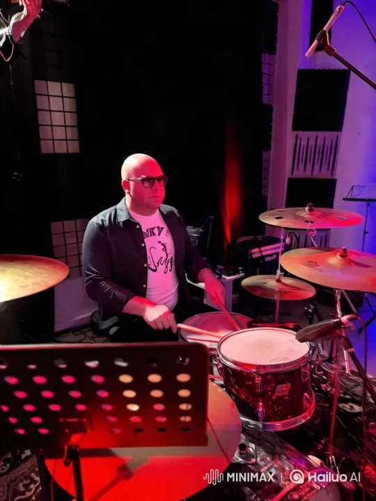 Drummer's Performance Captured in Dynamic Tracking Shots – AI Generated Video | Hailuo AI