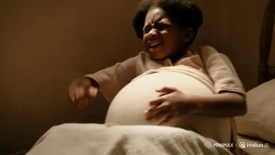 Teenage Girl's Intense Labor Captured on Camera – AI Generated Video | Hailuo AI