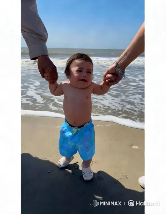 Baby's Joyful Dance and Kungfu Moves on Beach – AI Generated Video | Hailuo AI