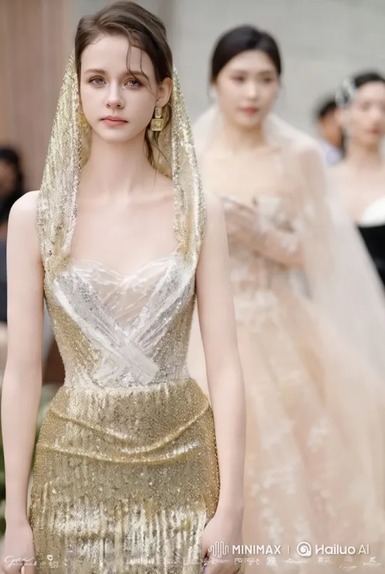 Elegant Women in Glamorous Gowns Shine – AI Generated Video | Hailuo AI