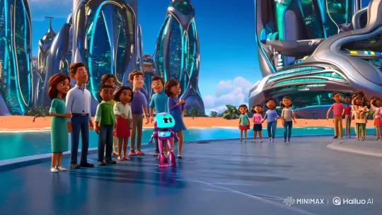 Title: "Lila's Weather Whims: A Robot's Magic in a Tech-City" – AI Generated Video | Hailuo AI
