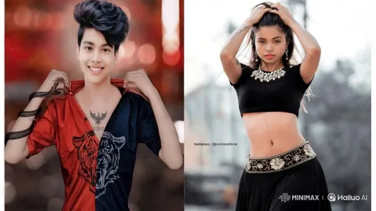 Stylish Young Man and Woman Pose with High Aesthetic – AI Generated Video | Hailuo AI