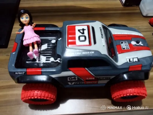 Toy Car Transforms as Baby Doll Drives to Beach Sunset – AI Generated Video | Hailuo AI