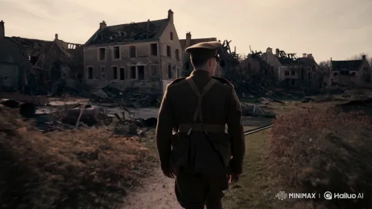 Desolation and Solitude in Post-War French Village – AI Generated Video | Hailuo AI