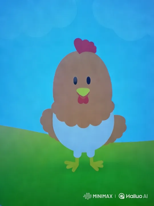 Cheerful Cartoon Chicken on Hill Animation – AI Generated Video | Hailuo AI