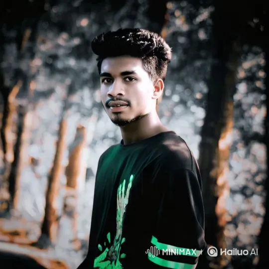 Young Man in Serene Forest with Aesthetic Bokeh – AI Generated Video | Hailuo AI
