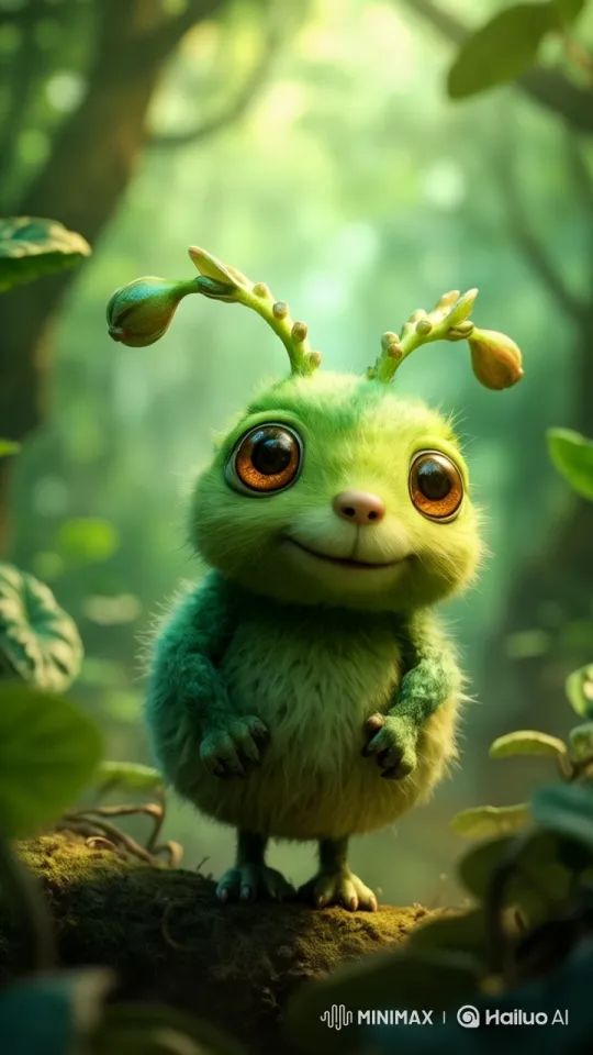 Cute Character Explores Enchanted Forest with Joy – AI Generated Video | Hailuo AI