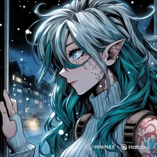 Girl Advances Through Snowy Night with Determination – AI Generated Video | Hailuo AI