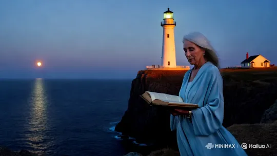 Abigail at the Lighthouse: A Beacon of Wisdom – AI Generated Video | Hailuo AI