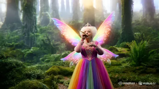 Elderly Woman Releases Rainbow in Enchanted Forest – AI Generated Video | Hailuo AI