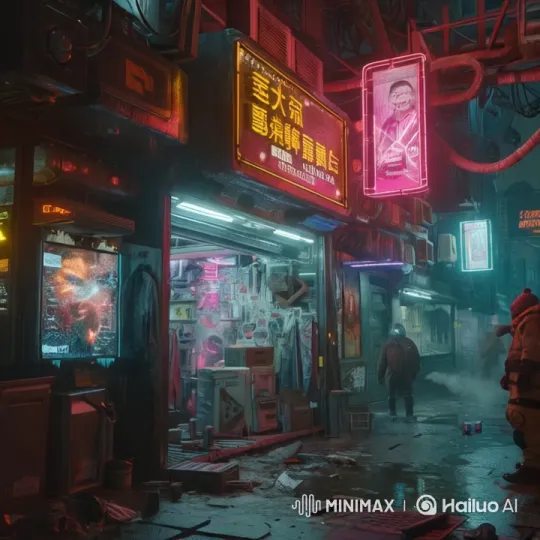 Futuristic City Street Explosion and Chaos – AI Generated Video | Hailuo AI