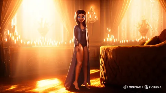 Villainess in Velvet: Seductive Power Meets Candlelit Elegance – AI Generated Video | Hailuo AI