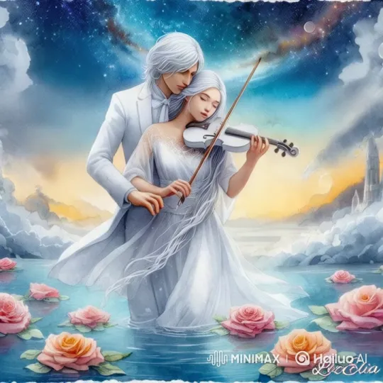Romantic Serenade: Couple Embraced in Enchanted Dawn – AI Generated Video | Hailuo AI