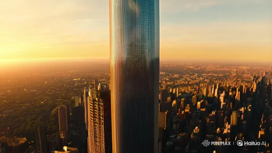 Plane Crashes into Tower in Dramatic Sunset Scene – AI Generated Video | Hailuo AI