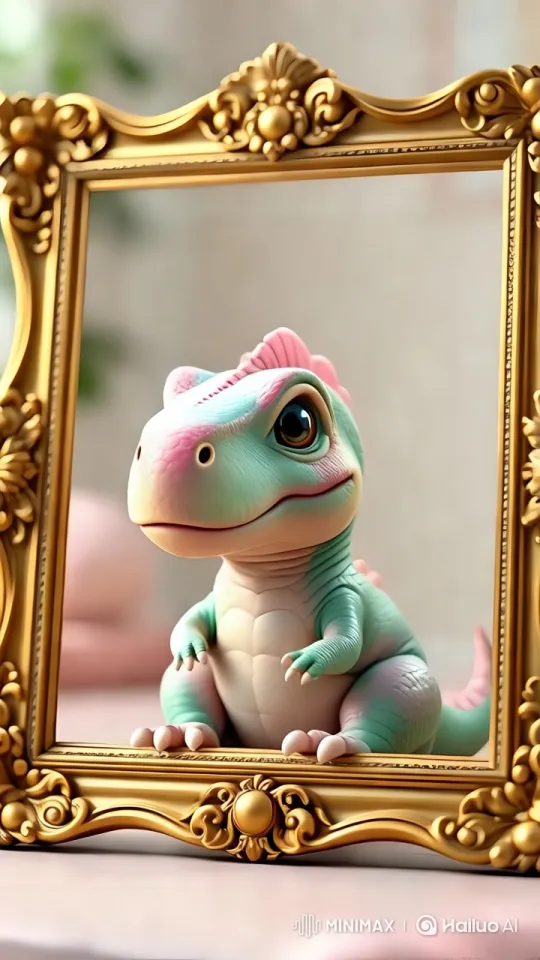 Baby Dinosaur Breaks Frame, Steps Into Real World – AI Generated Video | Hailuo AI