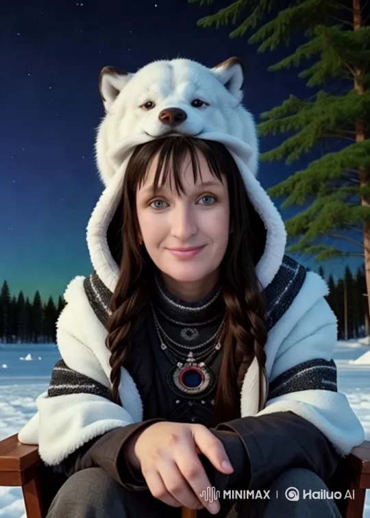 Woman Sleds Across Snowy Tundra with Energetic Dogs – AI Generated Video | Hailuo AI