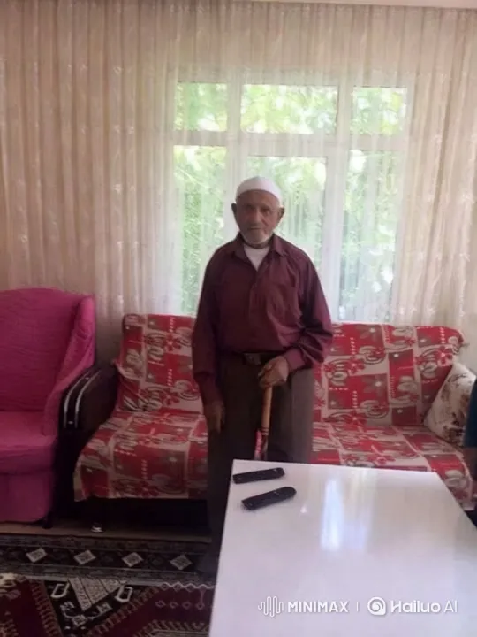 Elderly Man Expresses Joy in Cozy Living Room – AI Generated Video | Hailuo AI