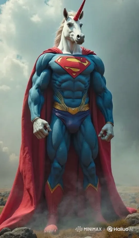 Superhero Unicorn Soars with Determination – AI Generated Video | Hailuo AI