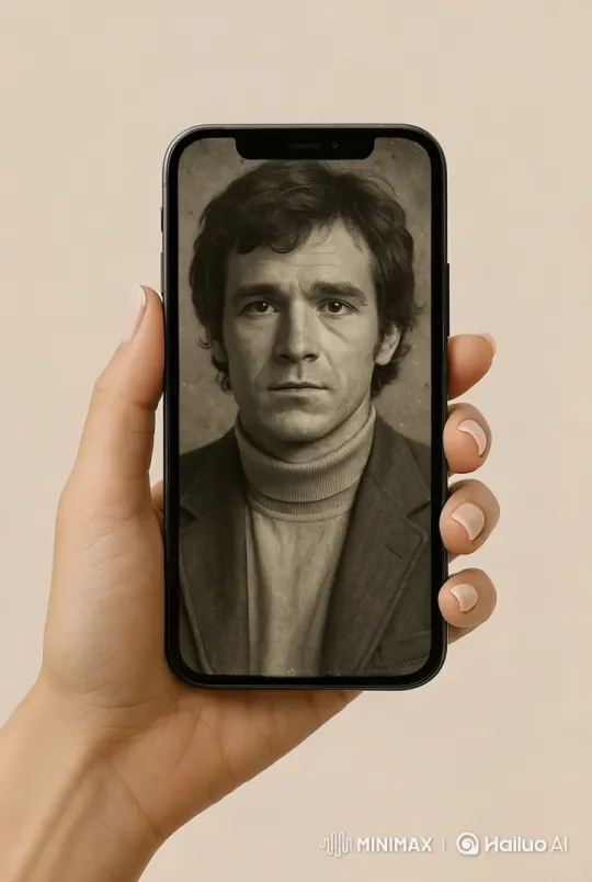 1970s Portrait Comes Alive on iPhone Display – AI Generated Video | Hailuo AI
