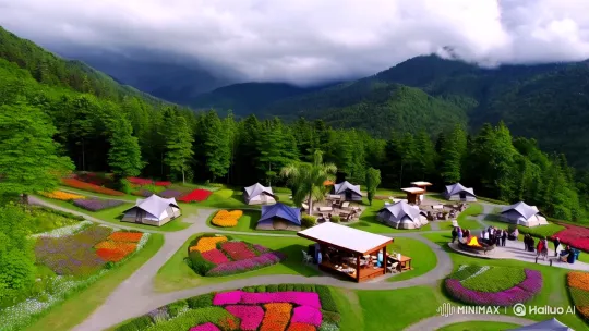Campsite Panorama: Nature and Harmony Unite – AI Generated Video | Hailuo AI
