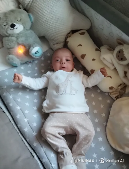Baby Dancing Playfully in Crib with Stuffed Animals – AI Generated Video | Hailuo AI