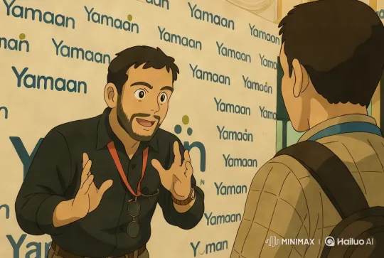 Professional Interaction at Yamaan Corporate Setting – AI Generated Video | Hailuo AI