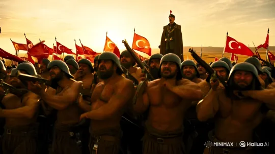Ottoman Commander Addresses His Troops Amidst Tension – AI Generated Video | Hailuo AI