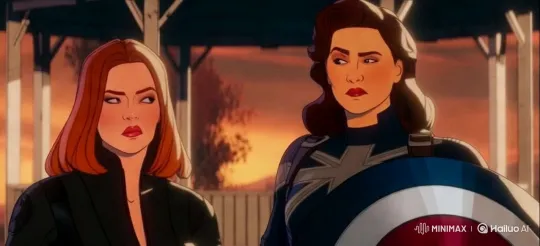 Captain Carter and Black Widow Share an Intimate Kiss – AI Generated Video | Hailuo AI