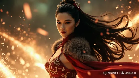 Regal Beauty with Serpent-Embellished Qipao and Enchanting Powers – AI Generated Video | Hailuo AI