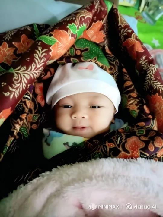 Peaceful Innocence: Close-up of a Smiling Baby – AI Generated Video | Hailuo AI