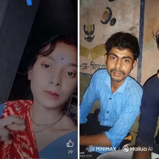 Two-Sided Scene with Vibrant Outfit and Artistic Wall – AI Generated Video | Hailuo AI