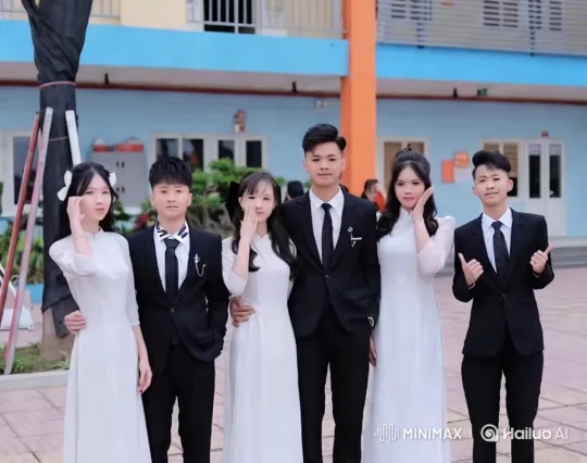 Formal Attire Flight: Skyward Soar in Modern Courtyard – AI Generated Video | Hailuo AI