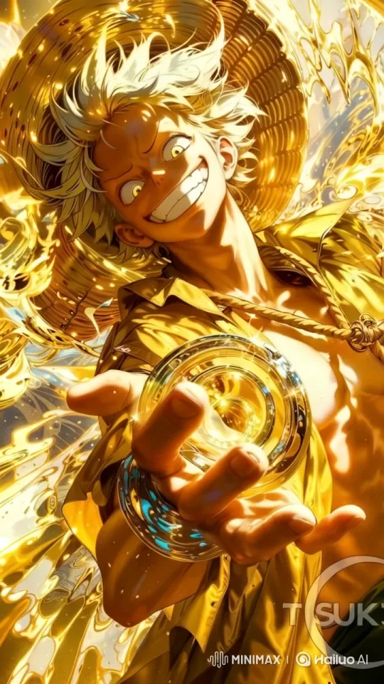Radiant Character Showcases Dynamic Energy in Sparkling Scene – AI Generated Video | Hailuo AI