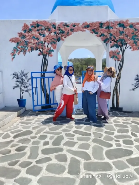 Colorful Women Perform Graceful Kungfu in Mediterranean Setting – AI Generated Video | Hailuo AI