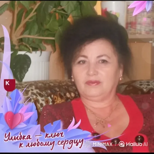 Animated Woman Smiles in Cozy Animated Setting – AI Generated Video | Hailuo AI