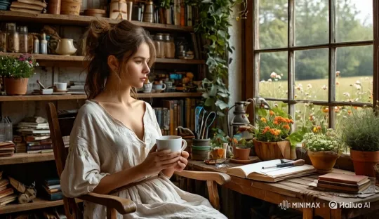 Rustic Room Aesthetic with Gentle Camera Movements – AI Generated Video | Hailuo AI