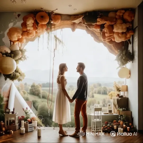 Romantic Couple in Elegant Sunlit Room – AI Generated Video | Hailuo AI