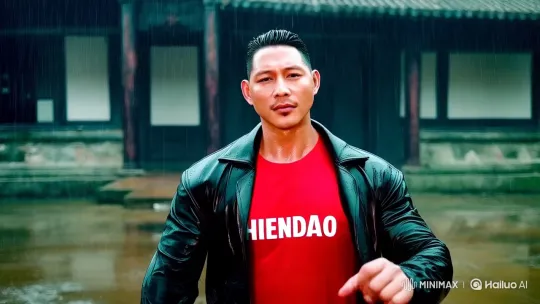 Vietnamese Man Leads Female Ninjas in Dramatic Wet Temple Scene – AI Generated Video | Hailuo AI