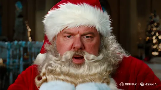 Santa Claus Transformation: Surreal Scene Unveils Hidden Woman – AI Generated Video | Hailuo AI
