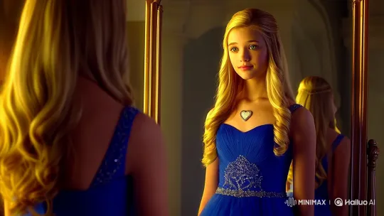 Girl Admires Her Prom Dress in a Mirror – AI Generated Video | Hailuo AI