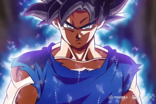 Powerful Character Showcased in Dynamic Blue Aura – AI Generated Video | Hailuo AI