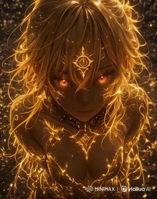 Mystical Character with Glowing Eyes in Live2D Animation – AI Generated Video | Hailuo AI