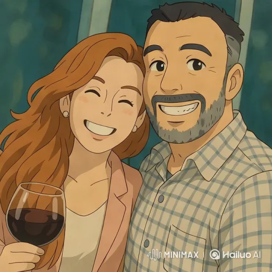 Couple Toasting with Wine in Stylish Casual Attire – AI Generated Video | Hailuo AI