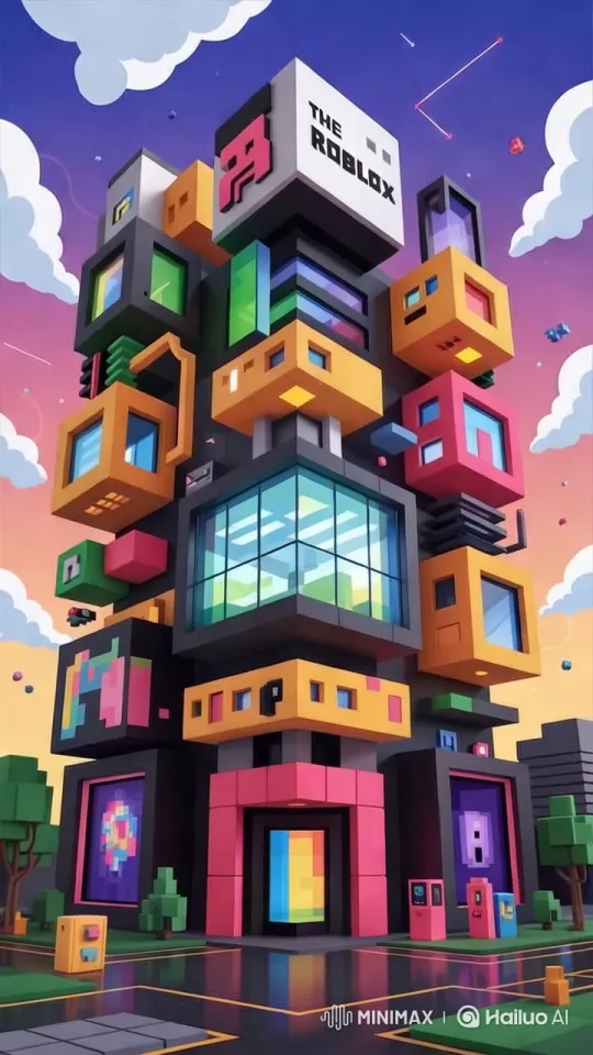 Vibrant Roblox Building: Architectural Beauty and Playful Design – AI Generated Video | Hailuo AI