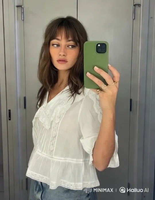 Woman Smoking in Modern Bathroom Mirror Scene – AI Generated Video | Hailuo AI